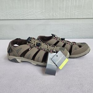 Eddie Bauer Blakely Shitake Sandal Bump Closed Toe Women SZ 8 Brown Comfort